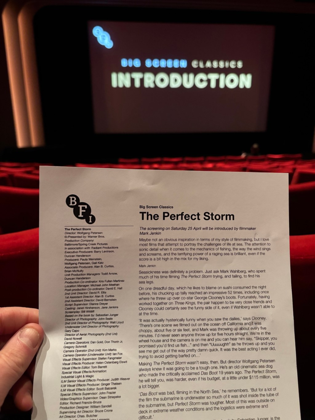 The Perfect Storm (Wolfgang Petersen,&nbsp;2000)